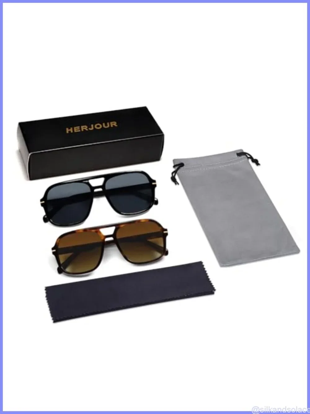 Square Aviator Sunglasses UV Protection Lightweight Full Frame Unisex